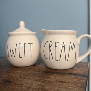 Rae Dunn Sweet Cream Ceramic Duo - Cream